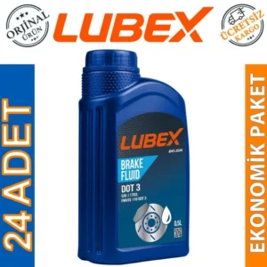 Lubex Brake Fluid DOT 3 Fren Hidrolik Yağı 500 Ml (24 Adet)