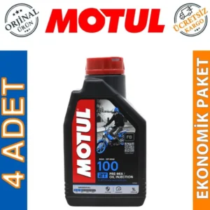 Motul 100 2T 1 Lt 2 Zamanlı Motosiklet Yağı (4 Adet)