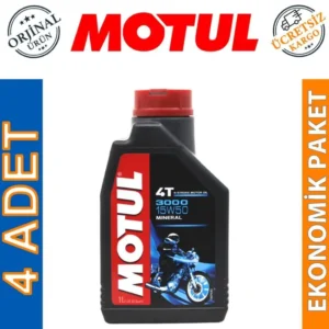 Motul 3000 15W50 4T 1 Lt Motosiklet Yağı (4 Adet)
