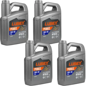 Lubex Primus EC 5W40 5 Lt Tam Sentetik Motor Yağı (4 Adet)